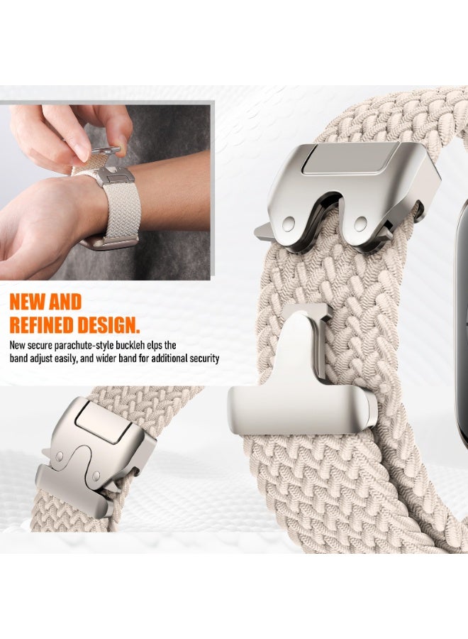 Braided Stretchy Bands for Apple Watch Band 42mm 41mm 40mm 38mm Men Women,Parachute Buckle Elastic Woven Nylon Wristband Sport Solo Loop Strap for iWatch Series 11 10 9 8 7 6 5 4 3 SE3/2/4 - Image 3