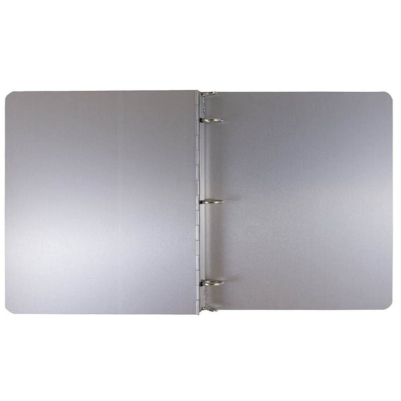 JAM PAPER Aluminium 1 inch Binders - Silver 3 Ring Aluminum Binder - Sold Individually - Image 3