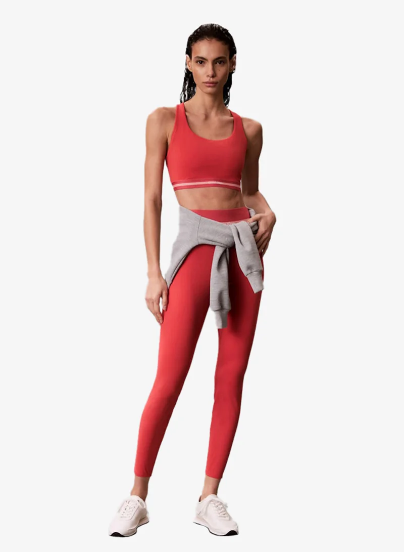Calvin Klein Sports Wine Blossom 7/8 Icon Sport Wide Waistband Leggings for Women | Best Price UAE