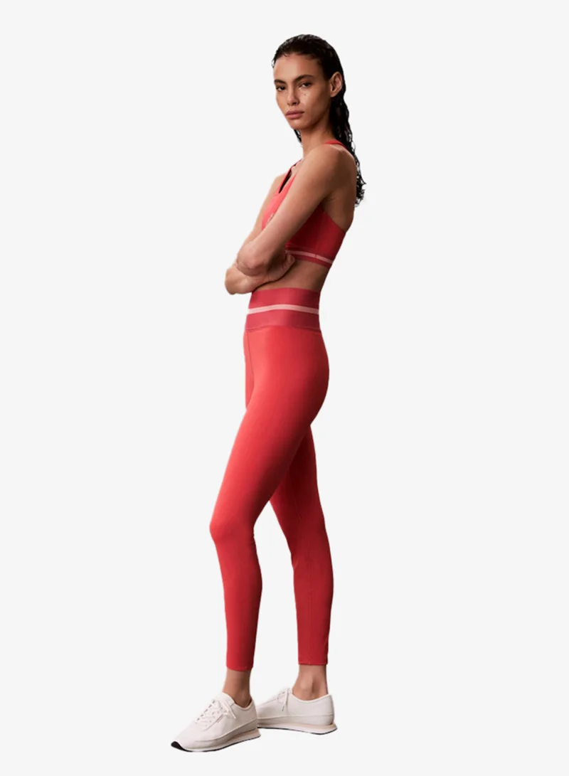 Calvin Klein Sports Wine Blossom 7/8 Icon Sport Wide Waistband Leggings for Women | Best Price UAE
