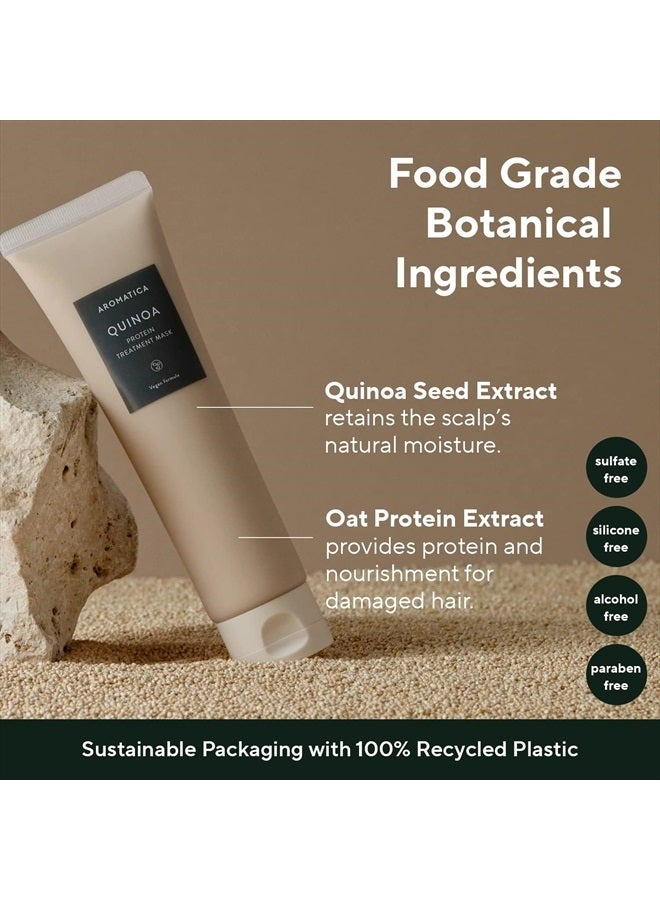 AROMATICA Quinoa Protein Hair Treatment 5.41oz / 160ml, Silicone free, Sulfate Free/Nourish, Moisturizes, and Adds Shine - Image 3