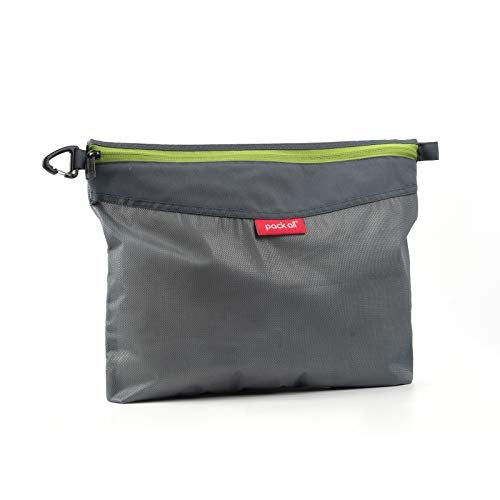 pack all Water-resistant Material Zipper Pouch, Mesh Zipper Bags for Storage, Travel, Office (Gray, Large) - Image 1