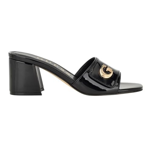 GUESS Women's GALLAI Heeled Sandal, Black 002, 7.5 - Image 5