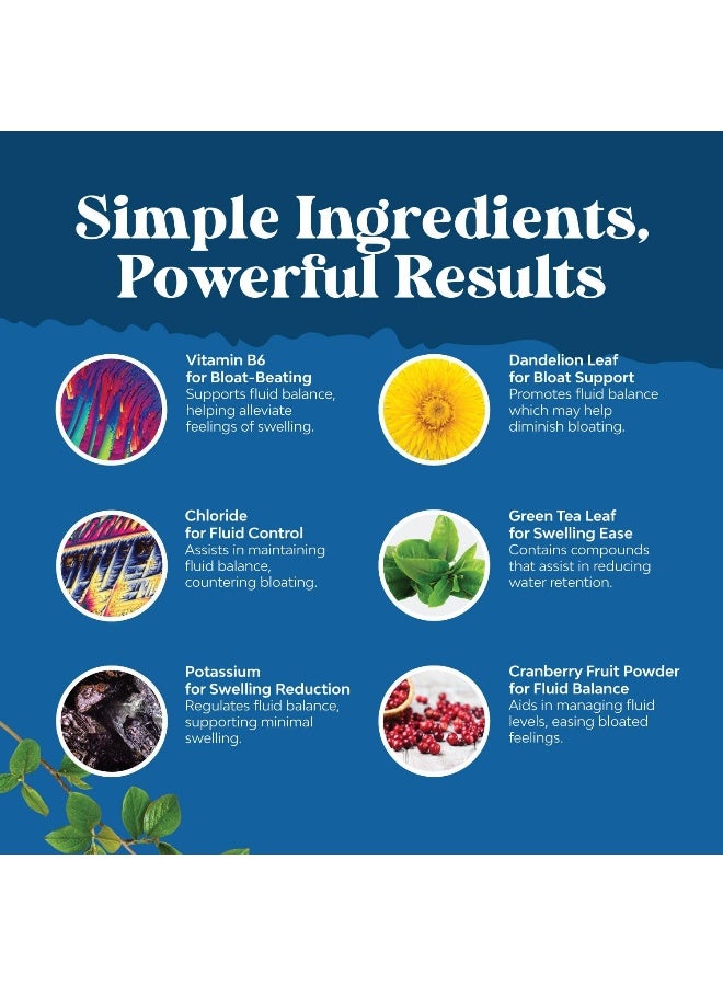 Bio Sense Water Away Pills Diuretic Supplements - Natural Diuretic Water Pills To Reduce Water Retention With Dandelion Leaf Extract Pure Green Tea Juniper Berry Vitamin B6 For Water Balance And Kidney Cleanse - Image 4