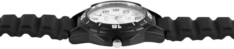 Q&Q Mens Fibre Watch White Dial 100 Meters Wr - Image 2