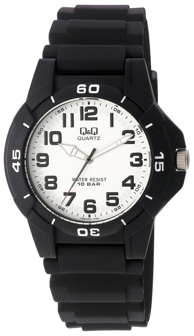 Q&Q Mens Fibre Watch White Dial 100 Meters Wr - Image 5