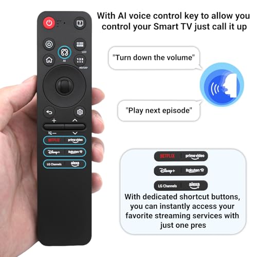 ARCSTILL 2 Pack New Replacement MR25GA AKB76046603 Voice Magic Remote Control Compatible with LG 2025 Magic Voice TV Remote Control G5 C5 B5, QNED 92A 85A 80A, UA77 Series with AI, Pointer and Alexa Voice - Image 2