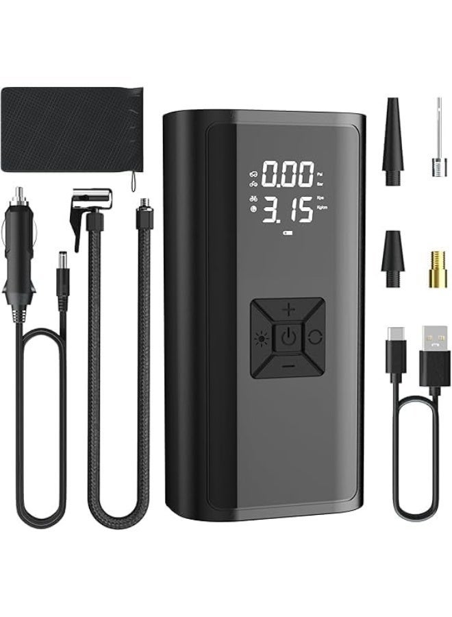 UShop U-Shop Mini Portable Digital Electric Air Pump, 150 PSI Cordless, Fast Inflation for Car, Bicycle, Motorcycle Tires and Swimming Wheels - Image 1