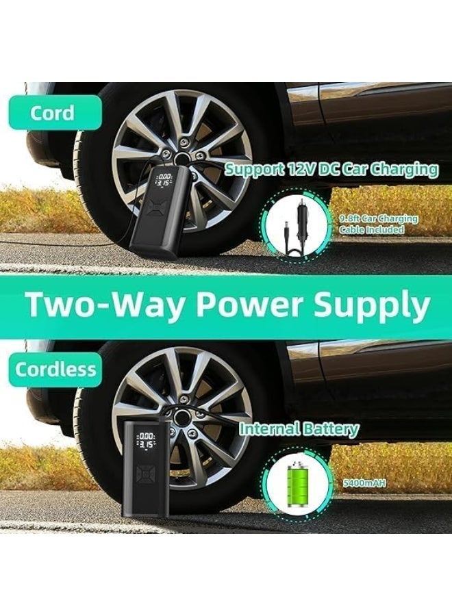 UShop U-Shop Mini Portable Digital Electric Air Pump, 150 PSI Cordless, Fast Inflation for Car, Bicycle, Motorcycle Tires and Swimming Wheels - Image 5