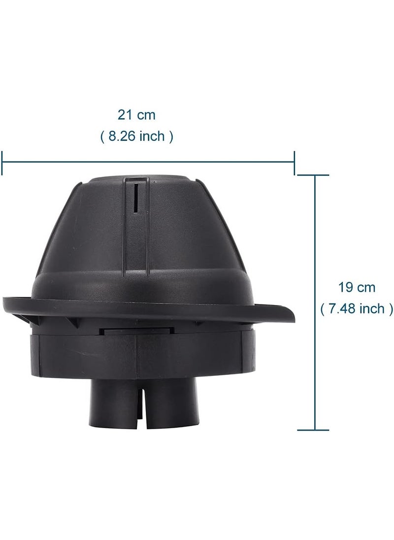 JSCARLIFE JSCARLIFE Air Snorkel Head Mushroom Head Air Ram Head Replacement 1 Piece Universal with Inlet No Pipe Clamp Hoop Clip Ring 3inch77mm  - Image 2