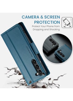 Flip Wallet Case For Samsung Galaxy S23 plus [RFID Blocking] PU Leather Wallet Flip Folio Case with Card Holder Kickstand Shockproof Phone Cover (Blue) - pzsku/Z7AC1BD3414B84F890966Z/45/_/1726344379/7fd0a51b-3e9f-4bfe-844d-b3bcab6dc570