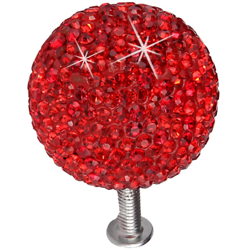Stainless Steel Cabinet Knob Round Drawer Pull Handle Red 2cm 5cm With Screws - Image 2