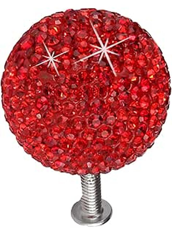 Stainless Steel Cabinet Knob Round Drawer Pull Handle Red 2cm 5cm With Screws - Image 1
