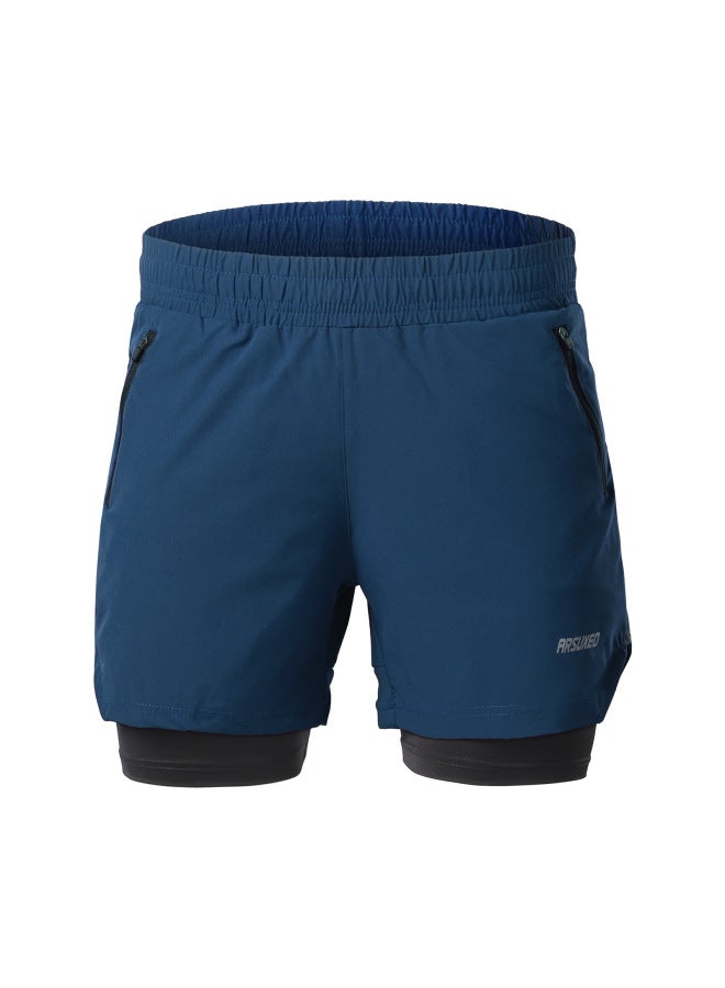Three-point Loose (with Inner Net) Breathable Marathon Fitness Running Shorts
