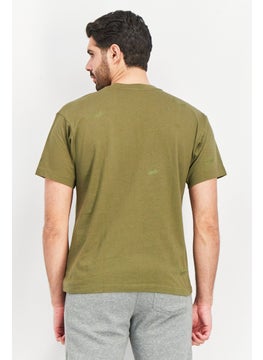 adidas Originals Men Sportswear Fit  Short Sleeves Brand Logo T-shirt, Olive  - Image 4