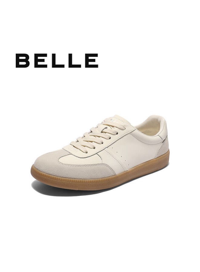 Belle Men's Casual Shoes, Sports Sneakers, Spring And Summer Retro Height-increasing 3.5cm Dexun Shoes A, White-gray Leather, Size 41 - Image 2
