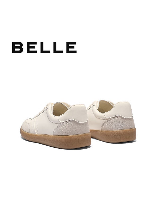 Belle Men's Casual Shoes, Sports Sneakers, Spring And Summer Retro Height-increasing 3.5cm Dexun Shoes A, White-gray Leather, Size 41 - Image 5
