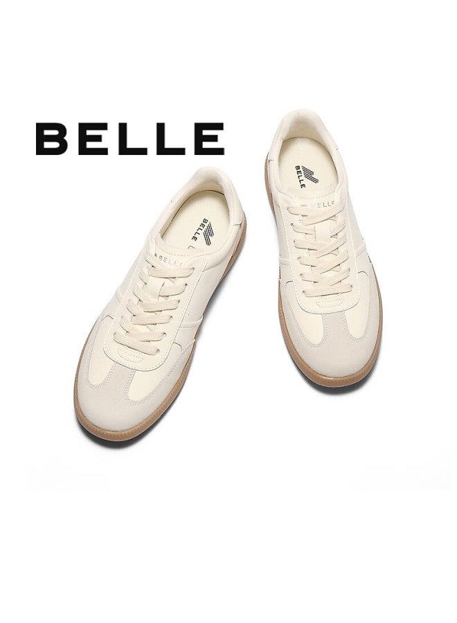 Belle Men's Casual Shoes, Sports Sneakers, Spring And Summer Retro Height-increasing 3.5cm Dexun Shoes A, White-gray Leather, Size 41 - Image 4