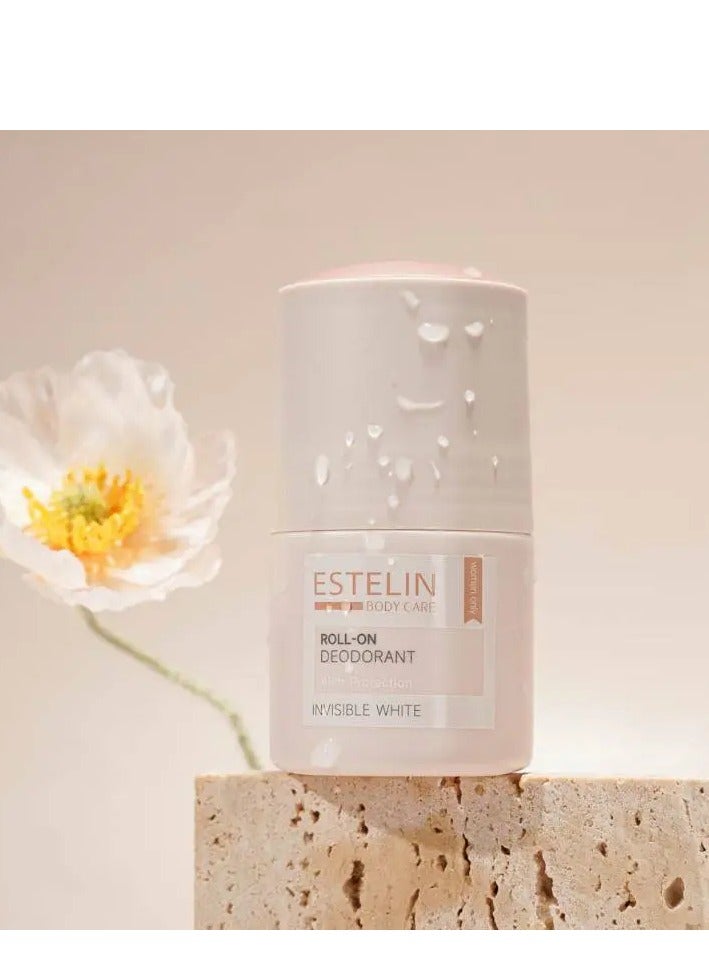 إستيلين مزيل عرق رول أون مضاد للتعرق، حماية غير مرئية تدوم 48 ساعة، 50 مل