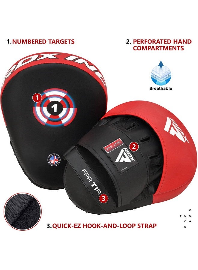 RDX Boxing Hook & Jab Pads MMA Target Focus Punching Mitts Thai Strike Kick Shield, White - Image 2