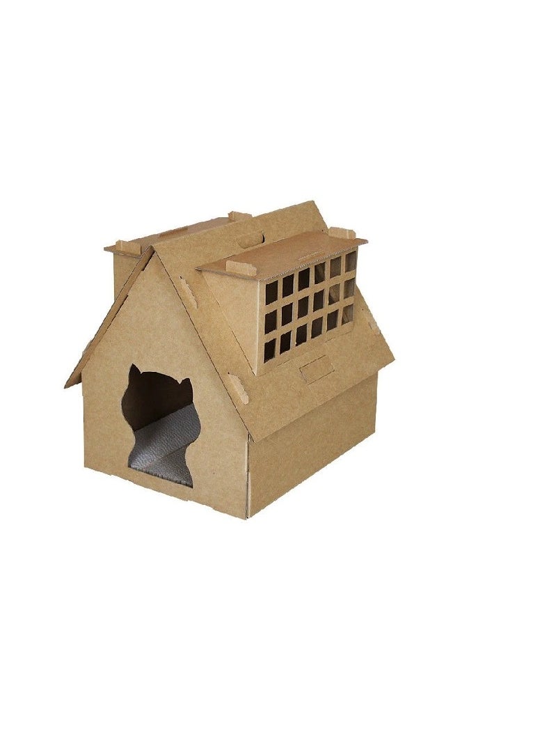 Thunder Paws Thunder Paws Catopia Cardboard Cat House & Scratcher  - Image 1