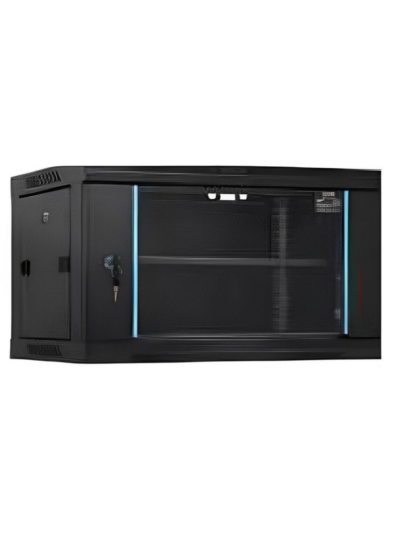 فوجي ستار - خزانة شبكة مثبتة على الحائط FS-RC9U-CABINET 9U - حاوية آمنة مقاس 530 × 300 × 400 مم مع تدفق هواء مُحسّن، ووصول قابل للقفل، وإدارة الكابلات لإعداد قوي لتكنولوجيا المعلومات والشبكات - Image 1