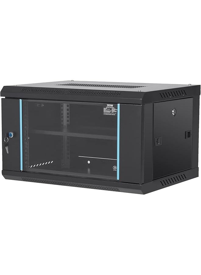 فوجي ستار - خزانة شبكة مثبتة على الحائط FS-RC9U-CABINET 9U - حاوية آمنة مقاس 530 × 300 × 400 مم مع تدفق هواء مُحسّن، ووصول قابل للقفل، وإدارة الكابلات لإعداد قوي لتكنولوجيا المعلومات والشبكات - Image 1