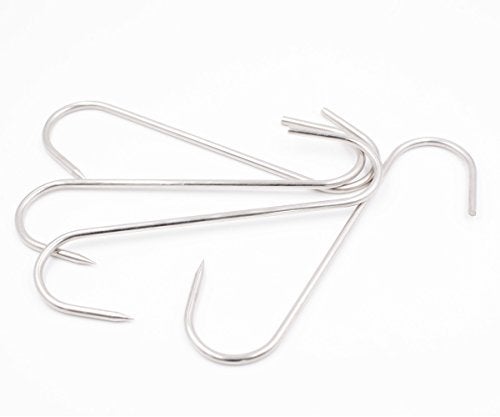 HONSHEN Meat Hooks 6 Inch 4mm S-Hook Stainless Steel Meat Processing Butcher Hook Pot Hooks (6 Inch) - Image 4
