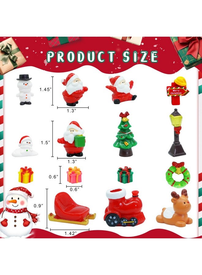HAPTIME 15Pcs Christmas Mini Resin Figures Tiny Animals Figures To Hide Snowman Santa Claus Figurines Decor Miniatures Christmas Decorations Indoor Outside Christmas Stocking Stuffers Party Favors Desk Pets  - Image 2