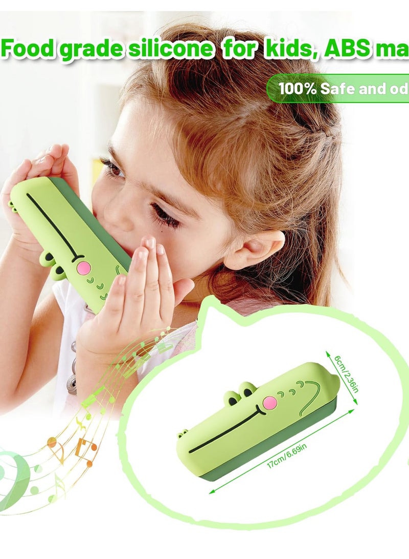 Excefore Harmonica for Kids, Key of 16-Hole Diatonic Harmonica with Protective Cover - Perfect Musical Instrument Toy for Boys and Girls Beginners, Ideal Birthday Gift and Party Fun - Image 2