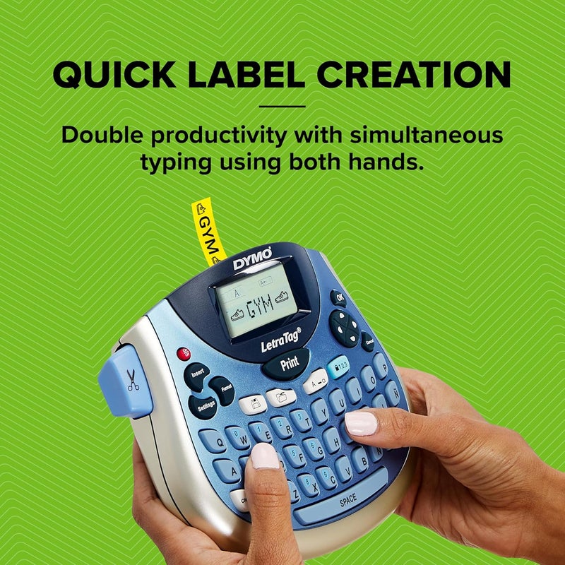 DYMO LetraTag LT-100T Label Maker - Portable Thermal Printer with QWERTY Keyboard, Blue - Image 2