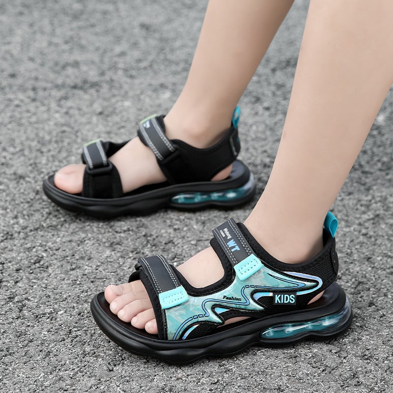Children'S Sandals Style Students' Breathable Open-Toe Sports Sandals For Middle And Large Children Versatile Soft-Soled Air-Cushion Beach Shoes - Image 5