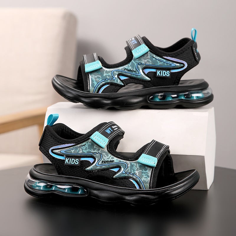 Children'S Sandals Style Students' Breathable Open-Toe Sports Sandals For Middle And Large Children Versatile Soft-Soled Air-Cushion Beach Shoes - Image 3