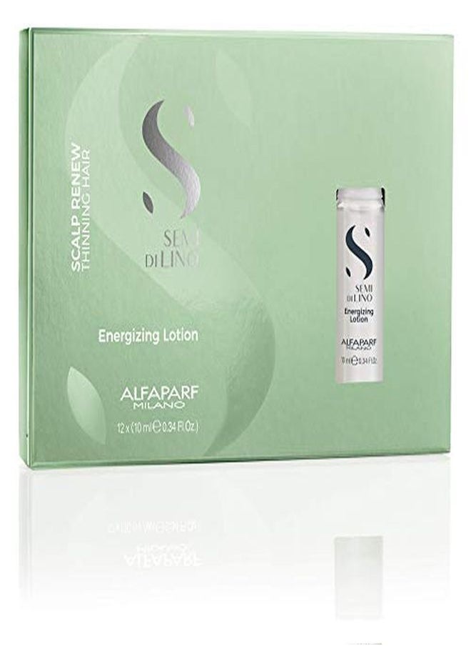 ALFAPARF MILANO Semi Di Lino Scalp Renew Energizing Lotion For Thinning Hair Strengthens Redensifies And Stimulates Hair Fiber Professional Salon Quality Package Of 12 Vials  - Image 1