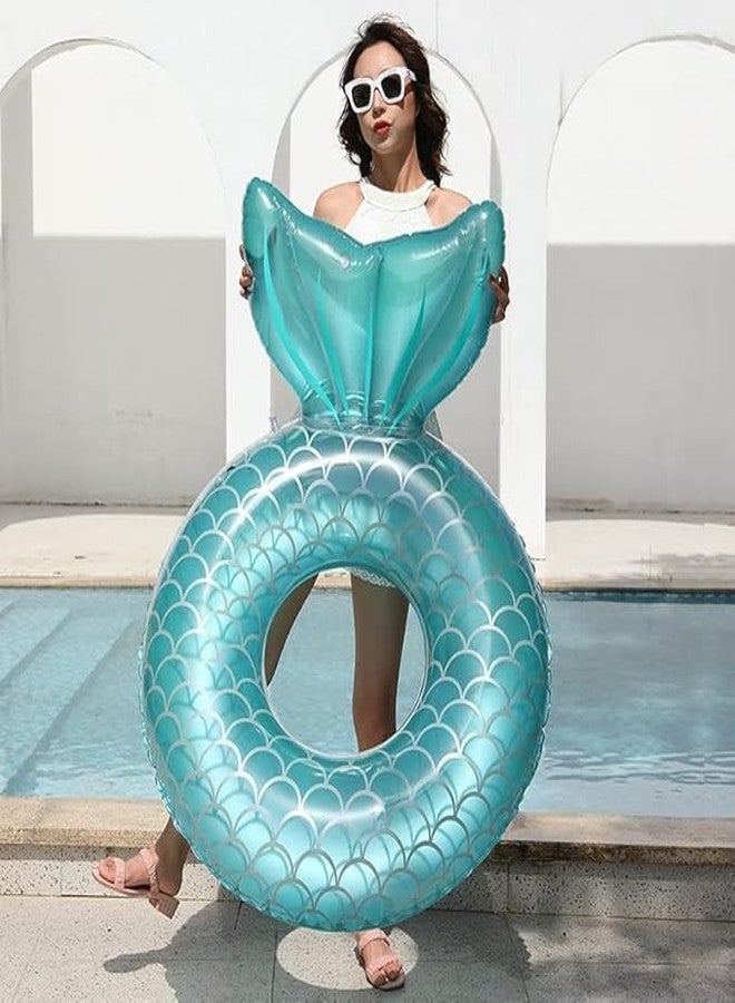 UTRIORIX Swimming Ring, Beach Toys for Summer Pools, Inflatable Pool Floats, Mermaid Tail Floating Toys, and Pool Party Decoration(Multicolor) - Image 2