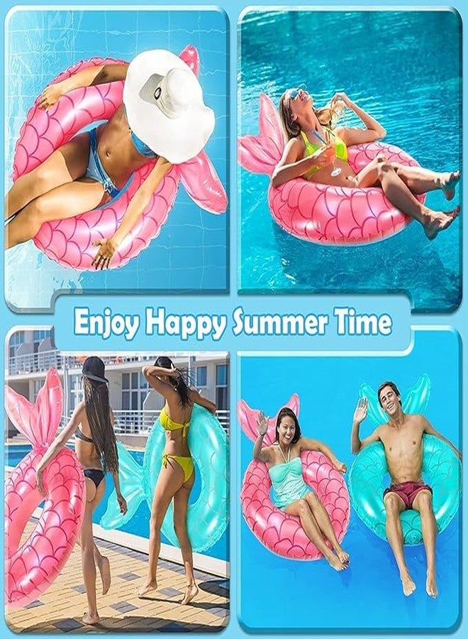 UTRIORIX Swimming Ring, Beach Toys for Summer Pools, Inflatable Pool Floats, Mermaid Tail Floating Toys, and Pool Party Decoration(Multicolor) - Image 4