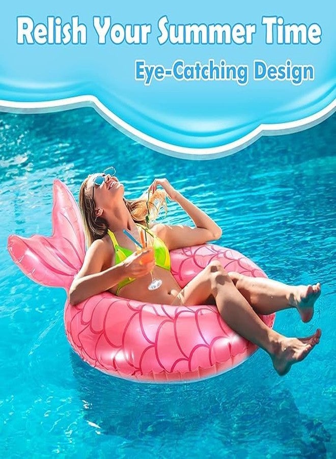 UTRIORIX Swimming Ring, Beach Toys for Summer Pools, Inflatable Pool Floats, Mermaid Tail Floating Toys, and Pool Party Decoration(Multicolor) - Image 5