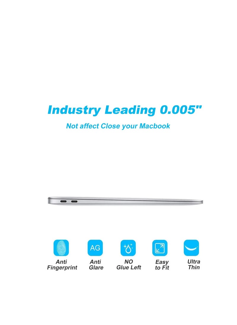 Generic - واقي شاشة مضاد للتوهج لجهاز MacBook Air 13 بوصة A2337 M1 / A2179 A1932 2021-2018 وMacBook Pro 13 بوصة M2 / A2338 M1 / A2289 A2251 A2159 A1989 A1706 2022-2016 فيلم واقي من الكريستال - Image 1