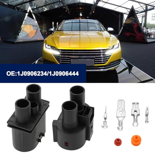 SING F LTD 1 Set of 4 Pin Male and Female Connector Plug Set Compatible with Volkswagen Compatible with Audi Compatible with Seat Compatible with Skoda OE 1J0906234 1J0906444 - Image 3