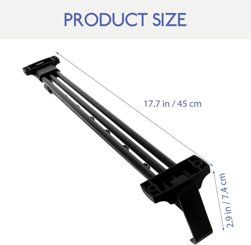 Adjustable Retractable Closet Rod for Hanging Clothes, 450mm Solid Wardrobe Pull-out Bar, Top-mounted Clothes Hanger Rail for Bedroom and Walk-in Closet Organization - Image 2