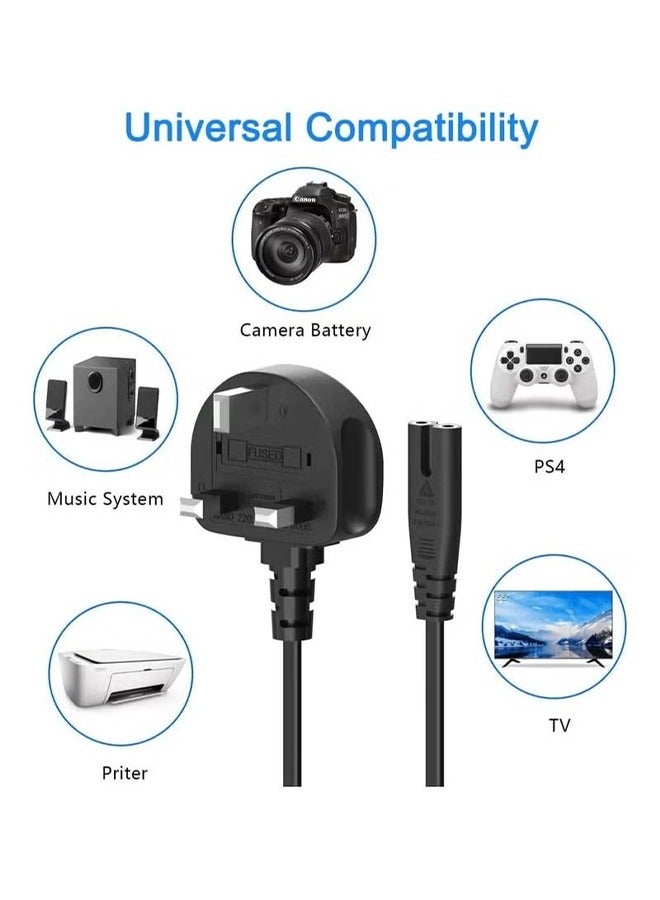 2 Prong AC Power Cord Cable for Samsung LG TCL Sony TV Compatible HP Printer PS3 PS4 PS5 5FT AC Wall Plug - Image 3