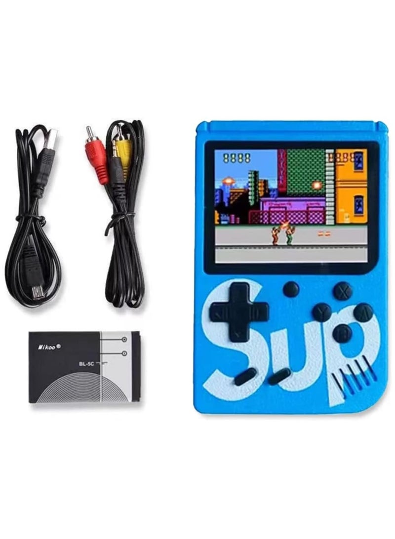 SUP 400-In-1 Mini Handheld Gaming Console, Portable Mini Handheld Video Game Console Built-In 400 Games Blue - Image 3