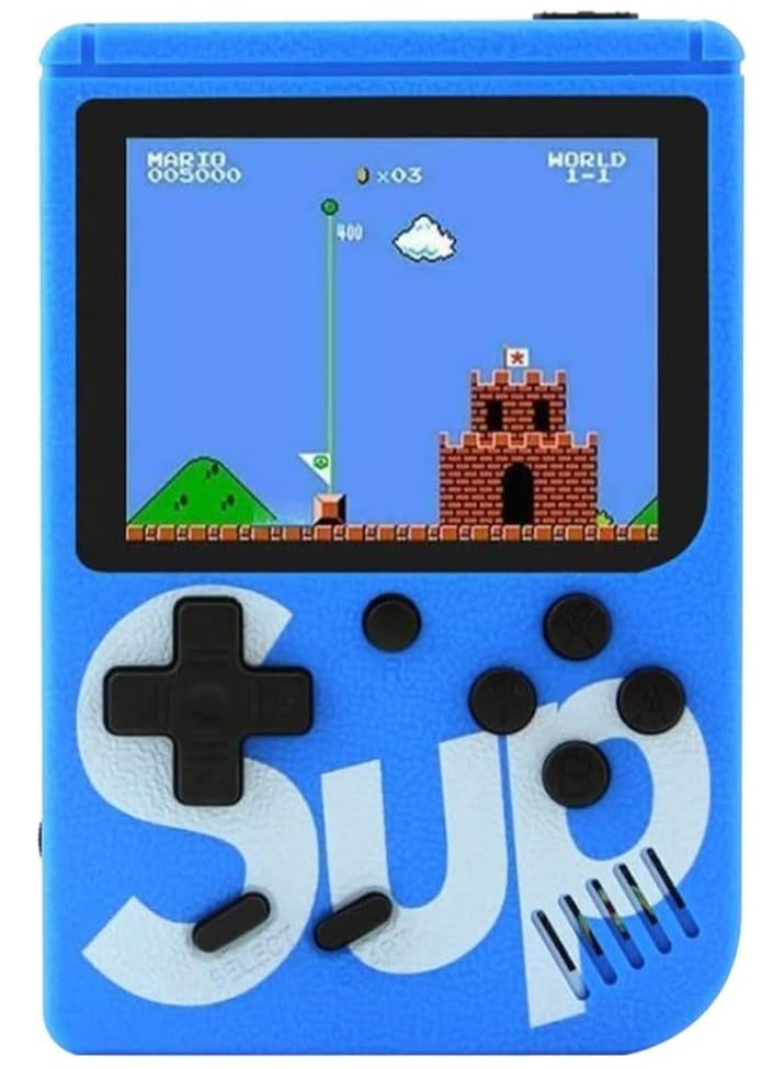 SUP 400-In-1 Mini Handheld Gaming Console, Portable Mini Handheld Video Game Console Built-In 400 Games Blue - Image 1