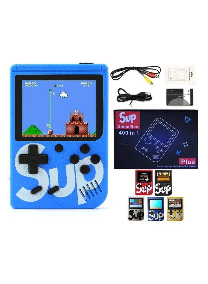 SUP 400-In-1 Mini Handheld Gaming Console, Portable Mini Handheld Video Game Console Built-In 400 Games Blue - Image 4