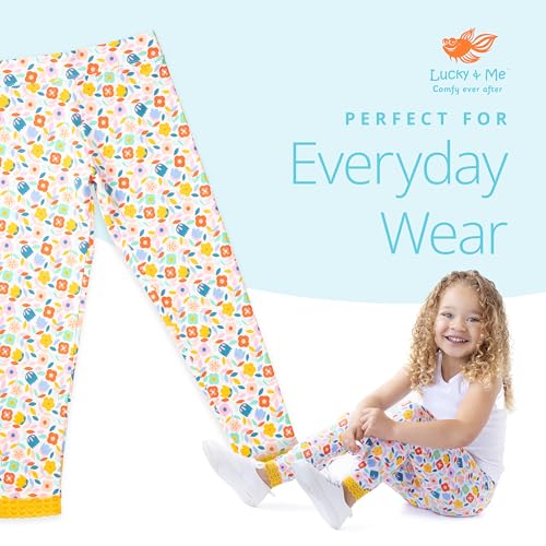 Lucky Me Lucky & Me Jada Athletic Leggings for Girls, 3 Pack, Tagless, Lace Trim, Full Length, Black/Grey/Red, 9/10 - Image 3