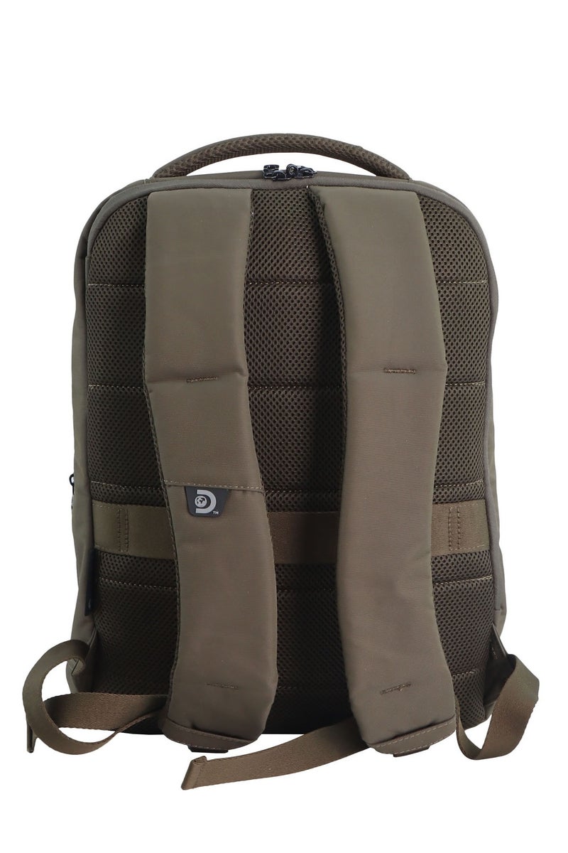 Discovery Discovery Downtown 2-Compartment Backpack 20L – Khaki |RPET Laptop Backpack with RFID & Travel Strap - Image 3