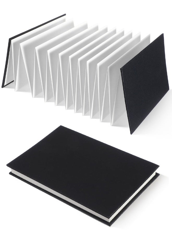Concertina Sketchbook, A6 Sketchbook 250GSM Cold Press Watercolor Paper Accordion Sketchbooks, Travel Portable - Image 1