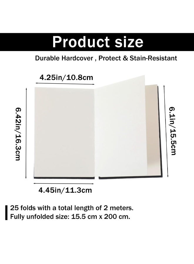 Concertina Sketchbook, A6 Sketchbook 250GSM Cold Press Watercolor Paper Accordion Sketchbooks, Travel Portable - Image 2