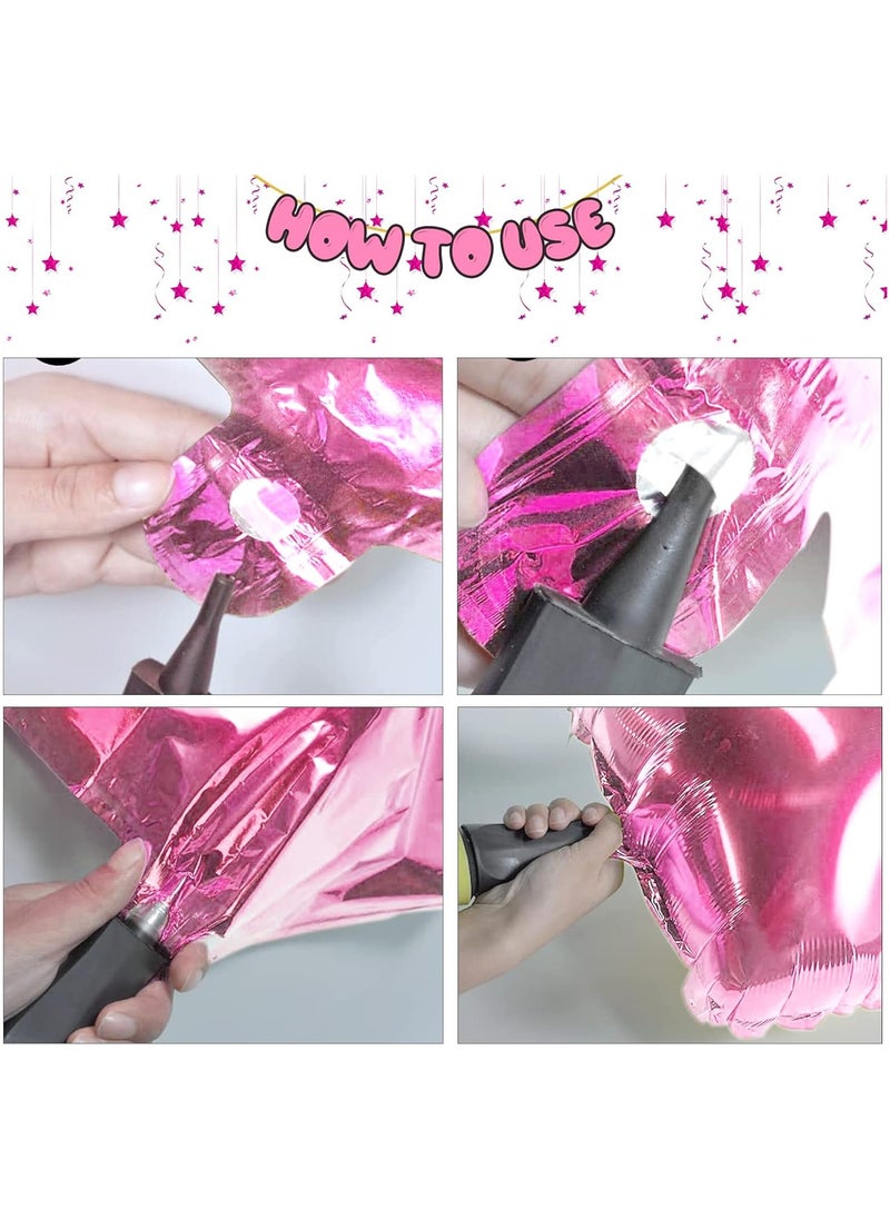 40 Inch Pink Number 9 Balloon 9th Birthday Balloons 10Pcs Pink Latex & Confetti Balloons for Baby Boy Girl 9th Birthday Party Decorations Anniversary  - Image 4