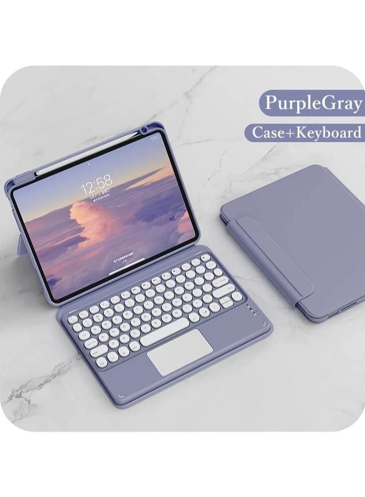 Arabic and English Keyboard Case with Touchpad for iPad 10.9" Air 5th 4th Generation iPad Pro 11 Inch, Vertical Magnetic Detachable Magic Back Clear Cover with Pencil Holder  - Image 2